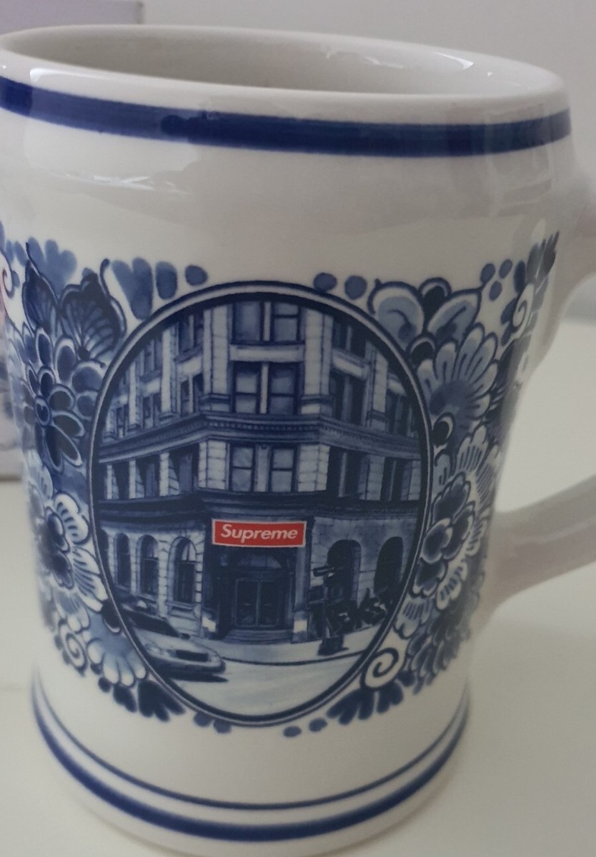 小物 Supreme/ Delft 190 Bowery Beer Mug New Supreme Royal Delft 190 Bowery Beer Mug Blue SS21 | eBay