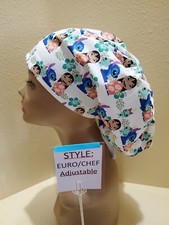 Lilo Stitch Women's Euro/Chef Surgical Scrub Hat/Cap Handmade