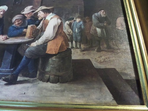 David Teniers The Card Players' print on canvas, 36x30cm, vgc - Bild 3 von 7