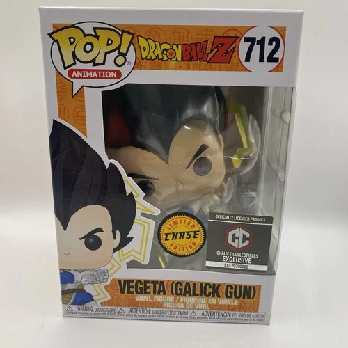 Funko Pop Anime Dragon Ball Z Vegeta Galick Gun Chase 712 Chalice W/ Protector!