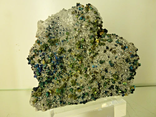Chalcopyrite Variegated Copper on Dolomite from Missouri USA