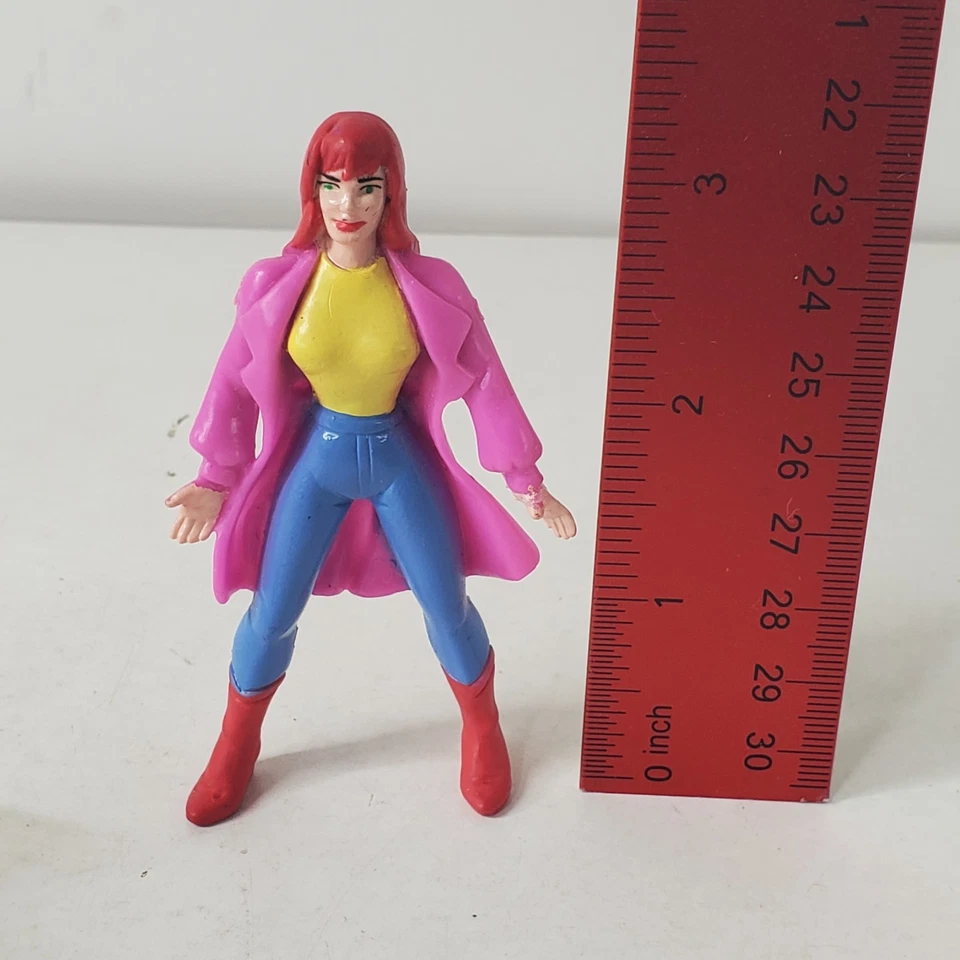 Figura Marvel Mary Jane Watson Spiderman con trajes a presión 1995 McDonald's Toy Foto 3 de 4