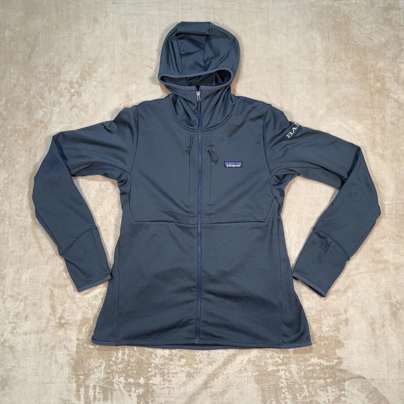 NWT Patagonia Women's R1 Thermal Full-Zip Hoody Smolder Blue Size L STY40605