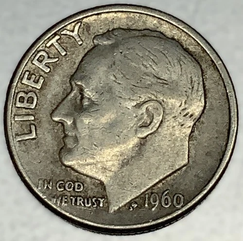 1960-D Roosevelt Dime - Circulated Condition - 90% Silver - US Coin - 3018