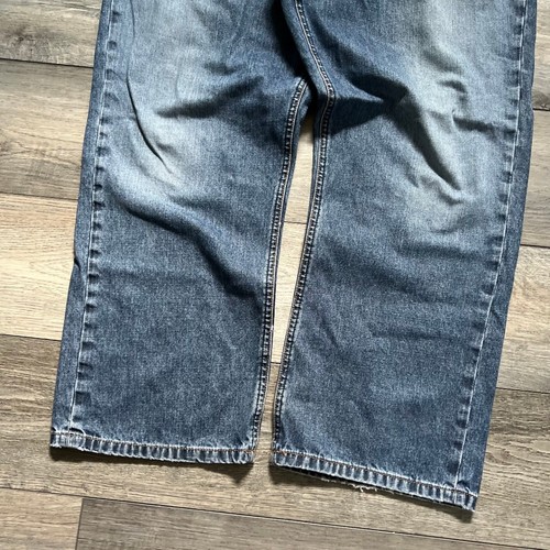Vintage Y2K Quiksilver Quik Jeans Relaxed 38x32 Baggy Loose Jeans Blue Denim - Picture 4 of 13