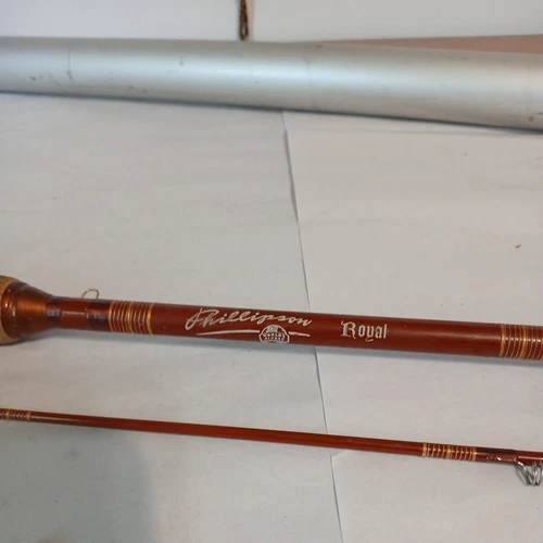 vintage Phillipson Royal Fiberglass Fly Rod. RF80 4.oz fishing rod  Read disc.