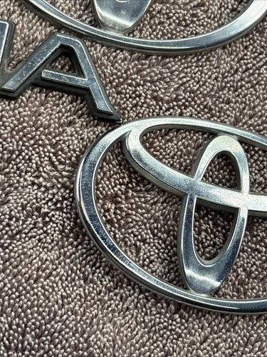 Toyota Previa Emblems Used (3) ** NEEDS NEW ADHESIVE TO INSTALL ** - Picture 8 of 17