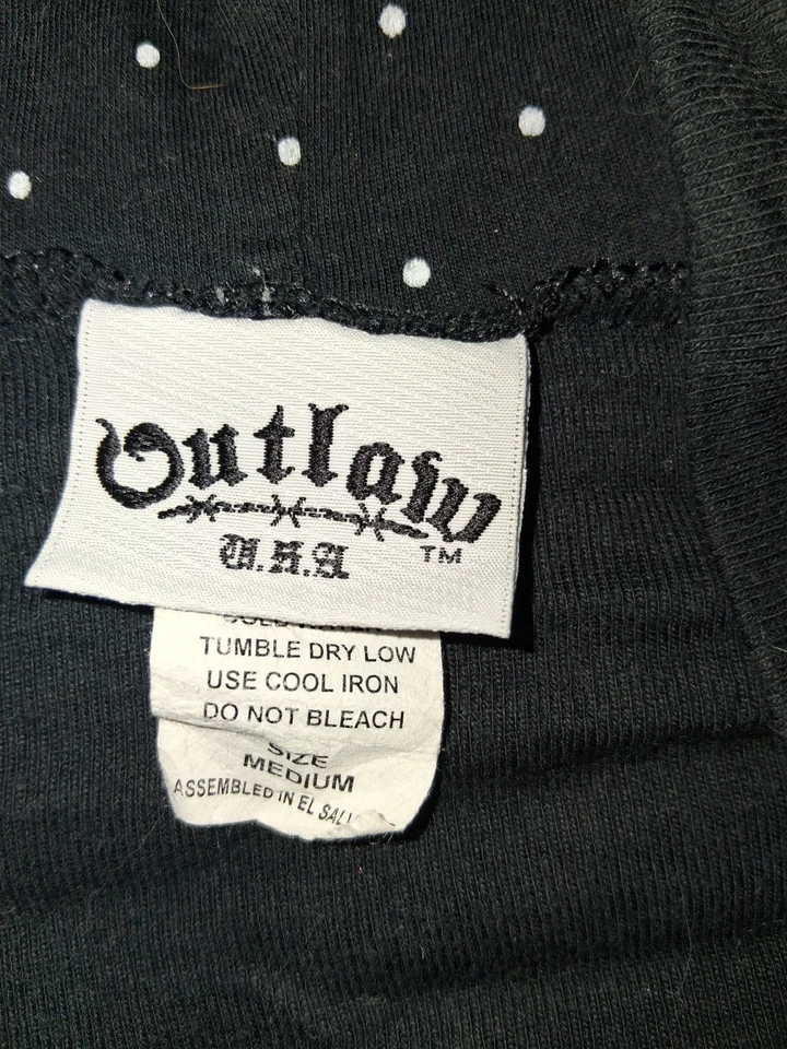 Brand: OUTLAW Women's Hoodie V-neckline Long-Sleeve Lightweight Top Medium - Image 2 of 4