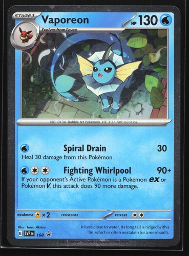 Vaporeon 168 SV: Scarlet & Violet Black Star Promo Pokemon Card