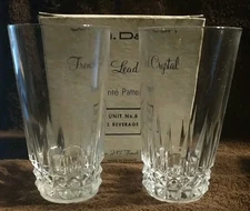 W.M. Dalton French Lead Cryatal Beverage Glasses No. 6 