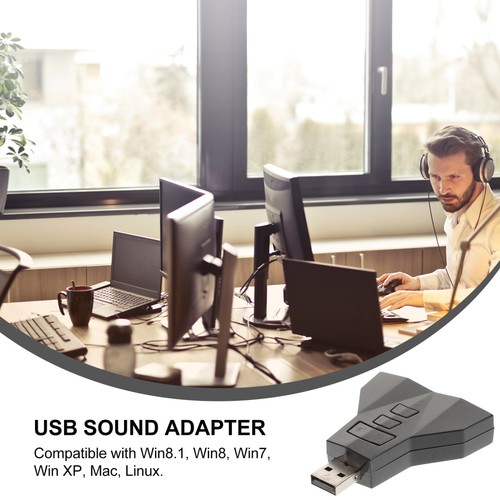 USB External 7.1 Channel Audio Adapter 3D Stereo External Sound for , , Linux - 第 9/11 張圖片
