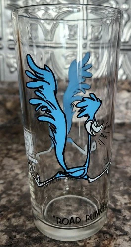 Vintage Looney Toons Federal Glass Road runner Warner Bros 1973 Mint