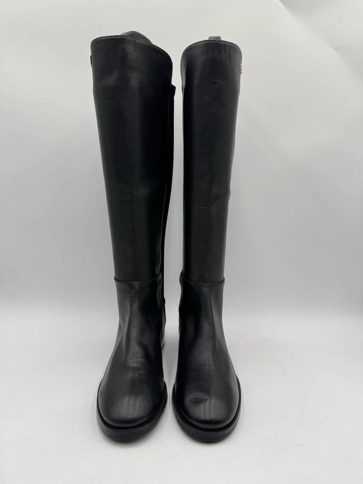 Botas hasta la rodilla de cuero Stuart Weitzman Keelan negras para mujer talla 6B Foto 2 de 4