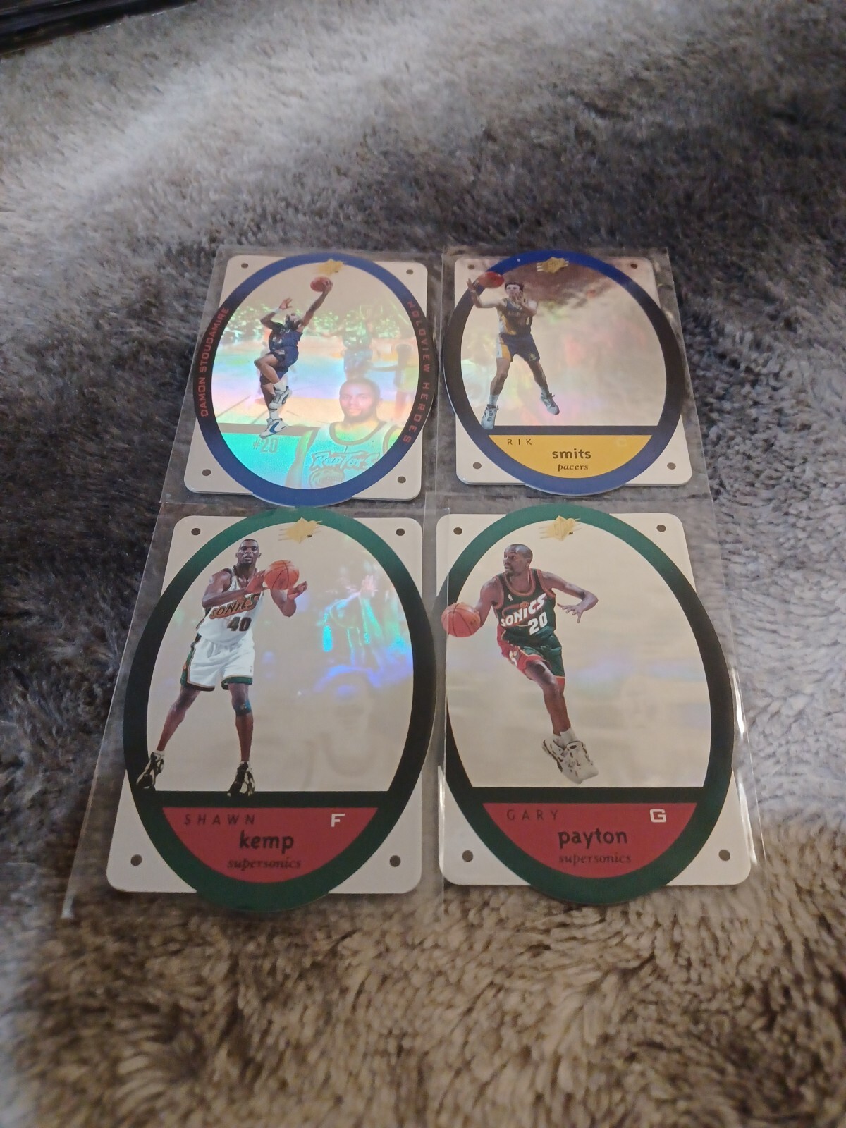 1996-97 SPx Lot Shawn Kemp Gary Payton Damon Stoudemire Rik Smits Upper Deck