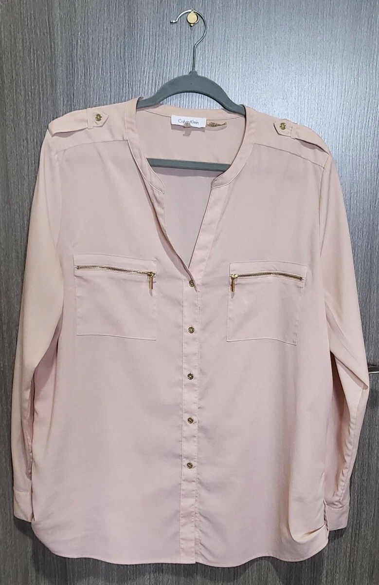 Calvin klein pink clearance blouse