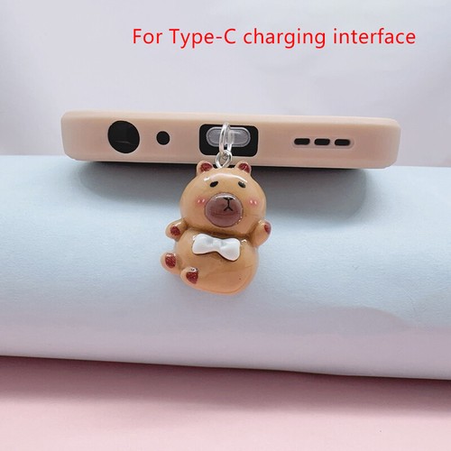 Cartoon Cute Capibala Phone Dust Stopper For IPhone Type-C Micro Interface Decor - Zdjęcie 25 z 27