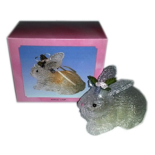 Cracker Barrel Old Country Store Acrylic Bunny Lamp Battery Operated - 第 1/1 張圖片