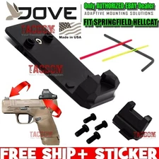 DOVE Mounting SPRINGFIELD HELLCAT RMSc Slide Sight Adapter Front Rear Sights