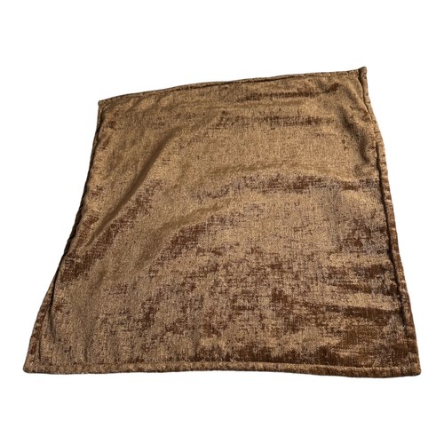 Two- Lush Chenille Pillow Covers Copper 18” X 18”