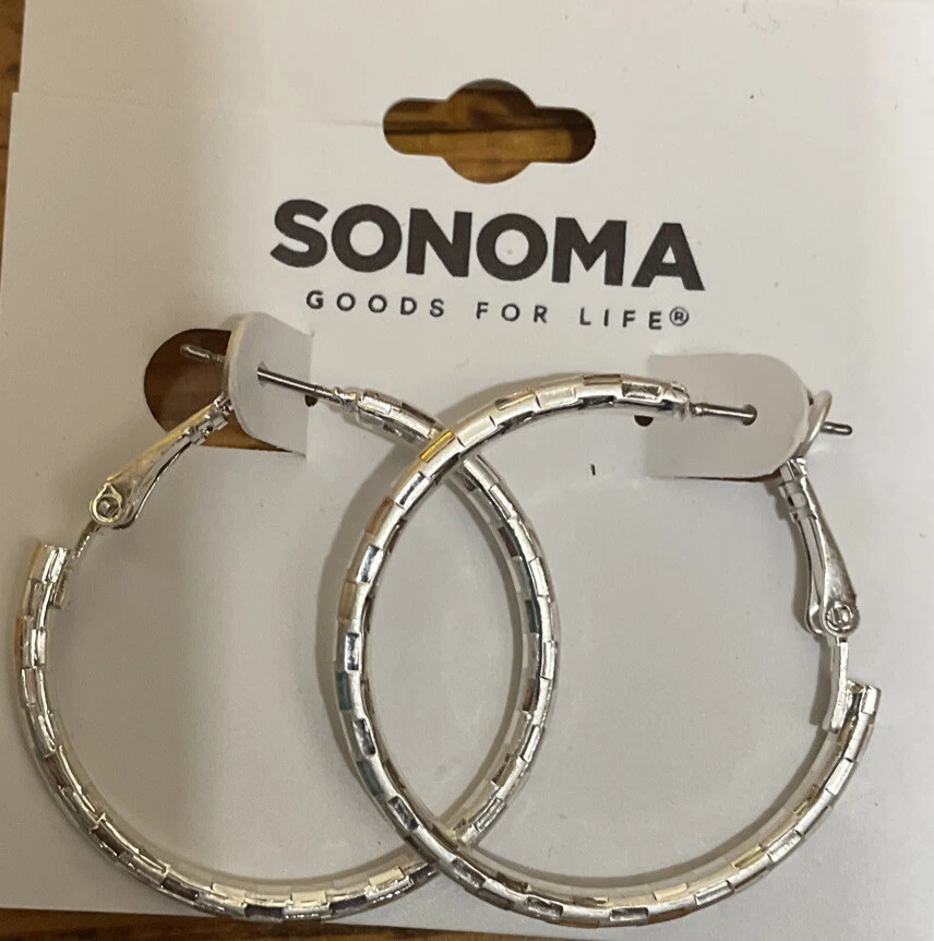 Kohls silver 2024 hoop earrings