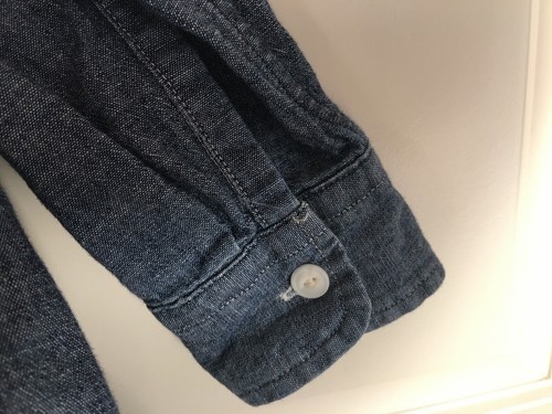 Polo Ralph Lauren Medium Dark Chambray Denim Jean Color Shirt Boys Size 7 Easter - Picture 4 of 4