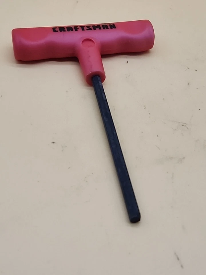 Craftsman Vintage NEW T Handle Allen Wrench 8mm 46545 Hex Wrench Red Handle - Image 3 of 4