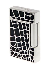 S.T. Dupont Croco Dandy Palladium & Black Line 2 Lighter, 016198, (16198) NIB