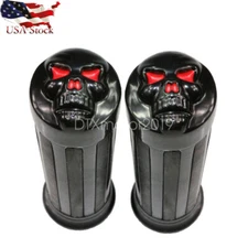 1" Handlebar Skull Hand Grips For Kawasaki Vulcan 800 1500 1600 2000 Classic