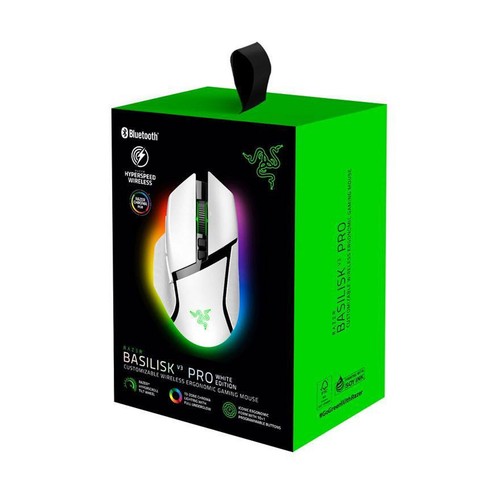 Razer Basilisk V3 Pro Gaming-Maus Mouse Weiß Wireless Funk Bluetooth Kabel - Bild 8 von 12