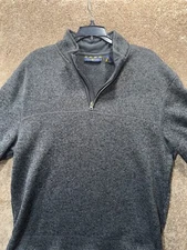 Club Room 1/4 Zip Pullover - Gray - Size Large - Excellent Condition