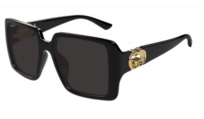 Gucci GG1692SA 001 Black/Grey Oversized Square Women display picture 2