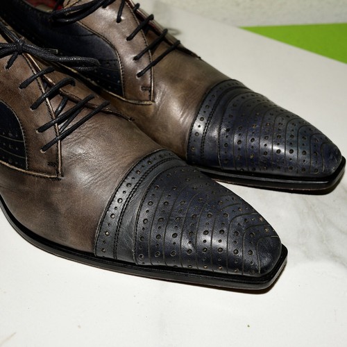Jo Ghost Leather Lace Up Shoes Men 43 - Picture 6 of 17