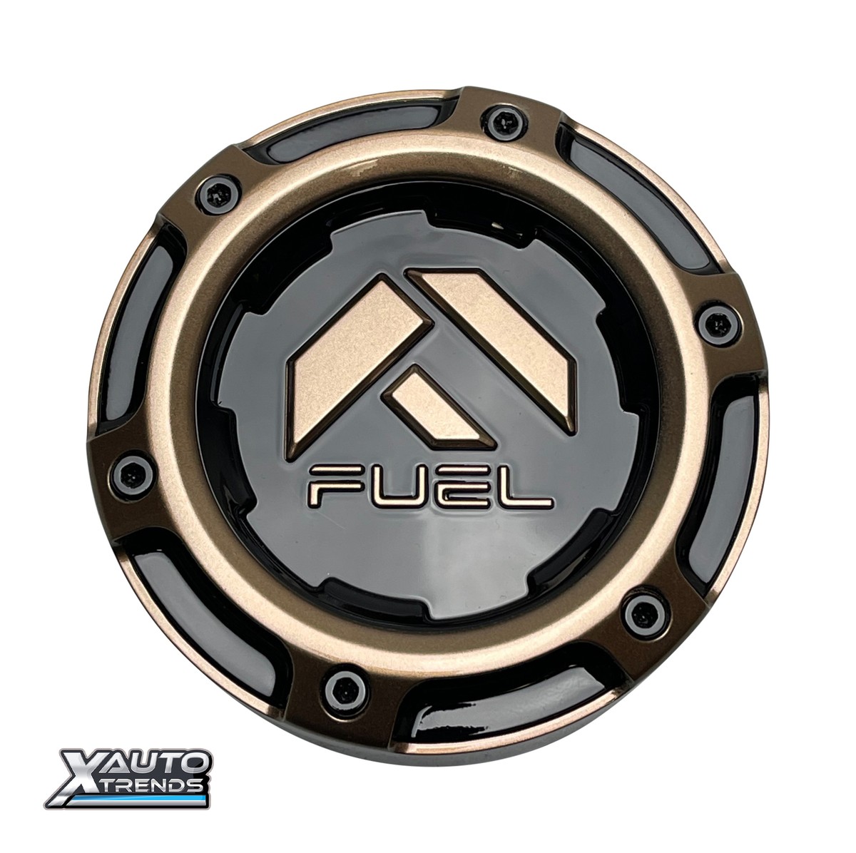 Fuel Off-Road Gloss Black Wheel Center Cap w/ Bronze Logo 1005