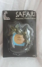 SAFARI REFRIGERATOR MAGNETIC PHOTO FRAME NEW VINTAGE IN PACKAGE PALM TREE JUNGLE