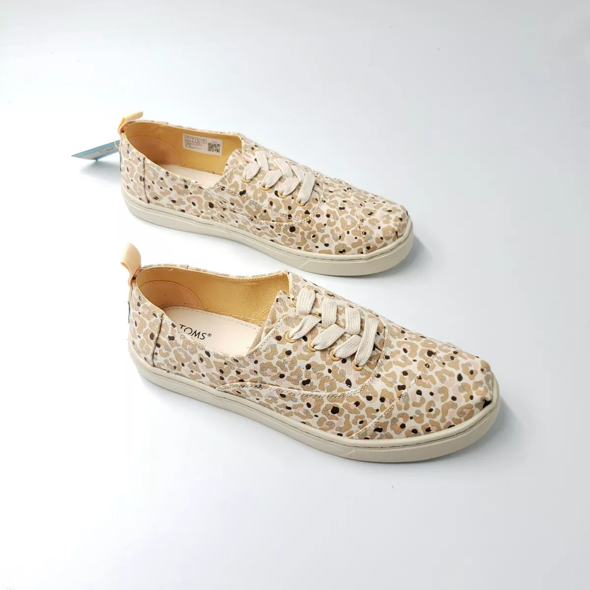 Toms Shoes Kids Cordones Cupsole Natural Sunbleached Cheetah Print