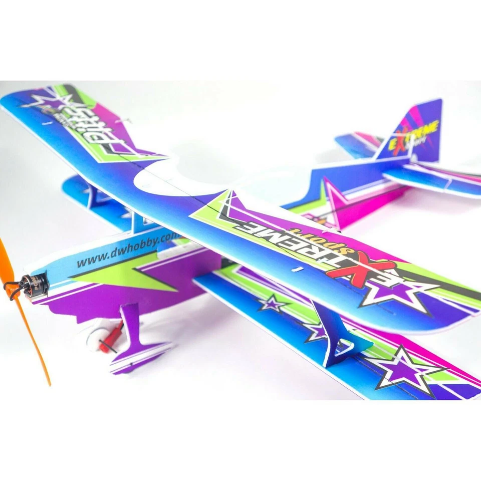 Micro Outdoor Foam Sport 3D Biplane 450mm Wingspan Lightest RC Plane Model Hobby - Image 3 of 4