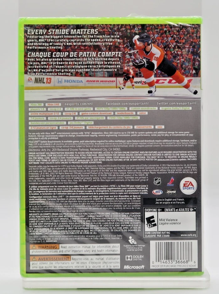 NHL 13 (Xbox 360, 2012) Brand New Torn Plastic - Image 3 of 3