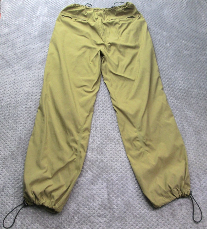 TravelSmith Pants Womens Medium Gold Green Drawstring Hiking Outdoor Packable - Image 2 of 4