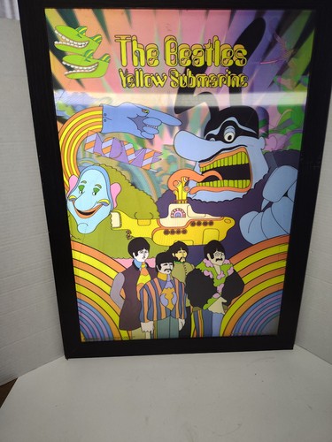Beatles Yellow Submarine Framed Poster Lenticular 3D 29"x21" Psychedelic 2009