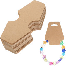 100 Pcs Foldover Bracelet Display Cards Hanging Jewelry Necklace Display Cards