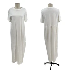 Tuckernuck Pomander Place Zoe Maxi Tee Dress Short Sleeve White Size Medium