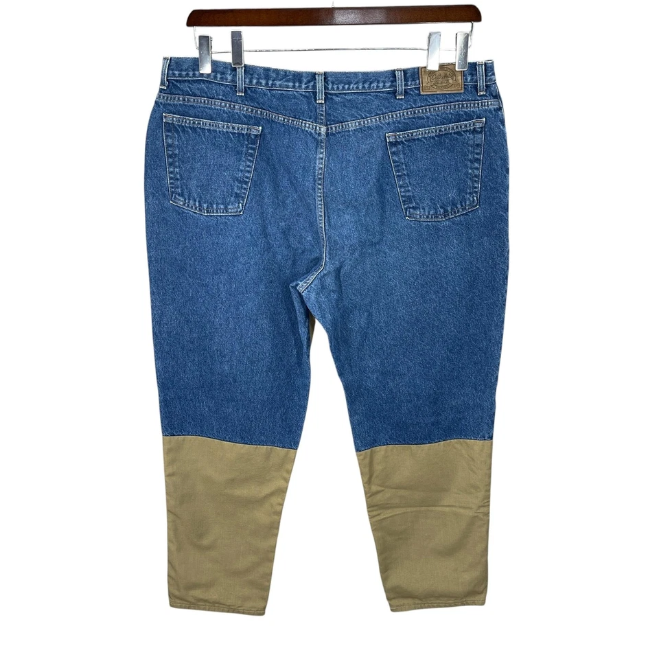 Cabela's Jean Hombre Talla 48 Azul Bronceado Upland Cepillo Nylon Reforzado Caza Exterior Foto 2 de 4