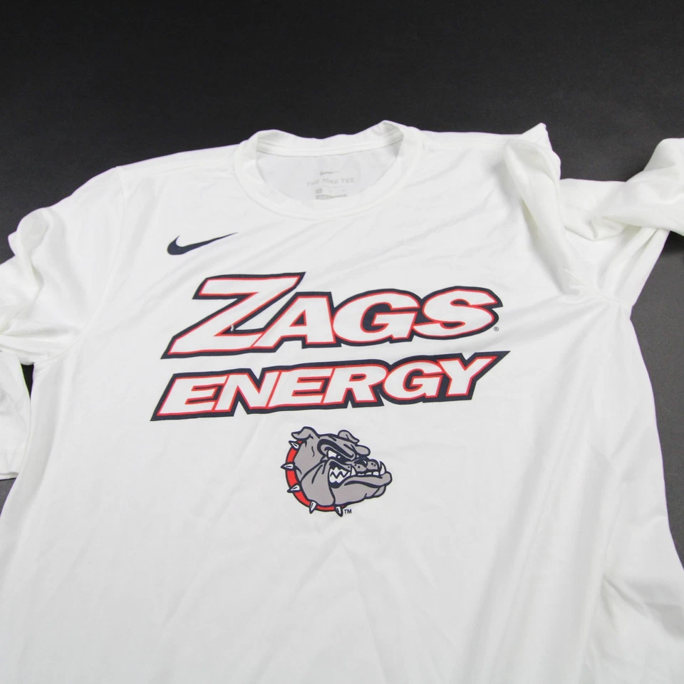 Gonzaga Bulldogs Nike Nike Tee Long Sleeve Shirt Men's White Used - Image 4 of 4