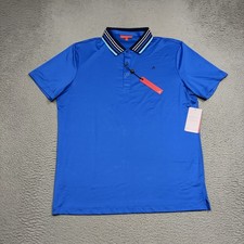 Redvanly Mael Polo Shirt Men's Large Marine Blue Golf PUREpoly Short Sleeve