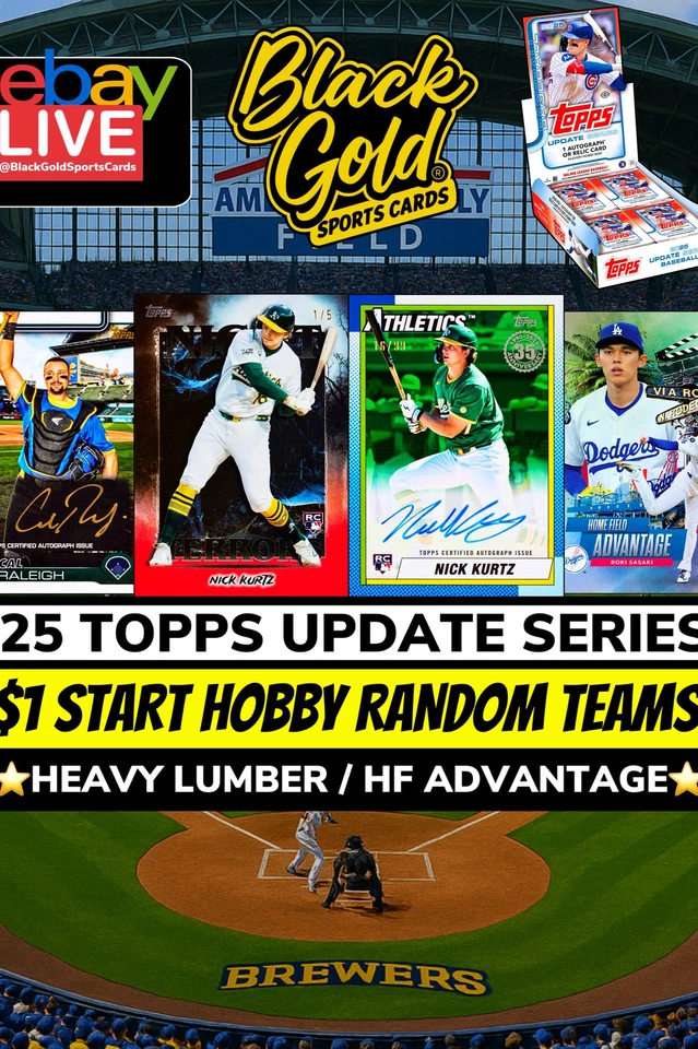 $1 Random 2025 Topps Update Baseball Breaks