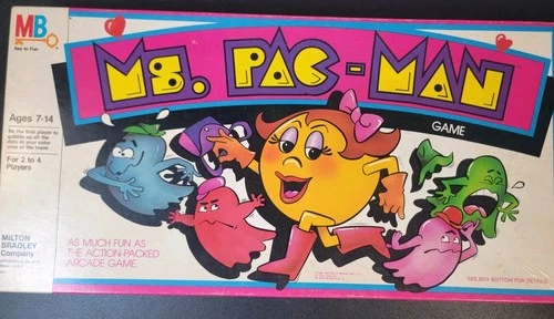Ms. Pacman Board Game 1982 MB Milton Bradley Vintage