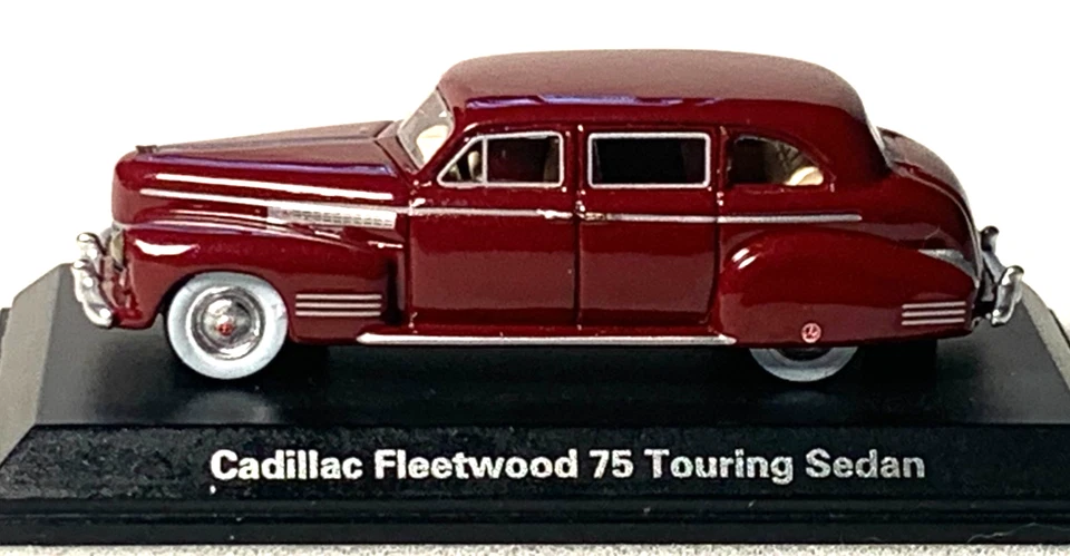 Cadillac Fleetwood 75 Touring Sedán Kinsmart 1941 Borgoña Escala 1:87 INV# 3936 Foto 3 de 4