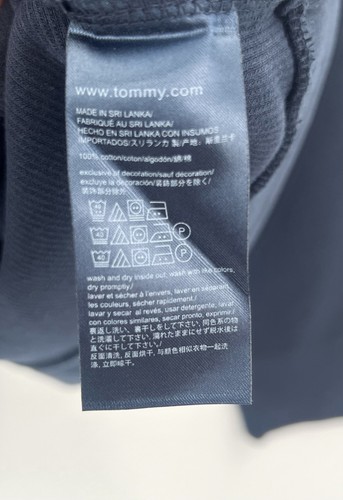 Tommy Hilfiger Men’s Collared Long Sleeve Shirt Navy Blue Size Large - Bild 4 von 5