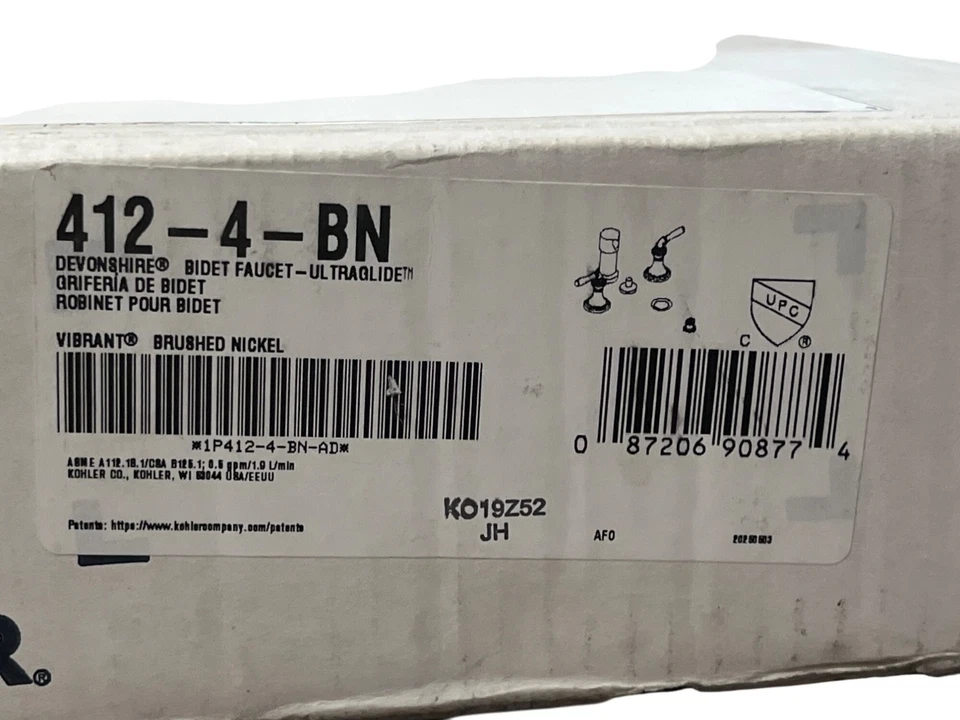 Torneira de bidê Kohler Devonshire ultraglide níquel escovado NOVA na CAIXA - Imagem 4 de 4