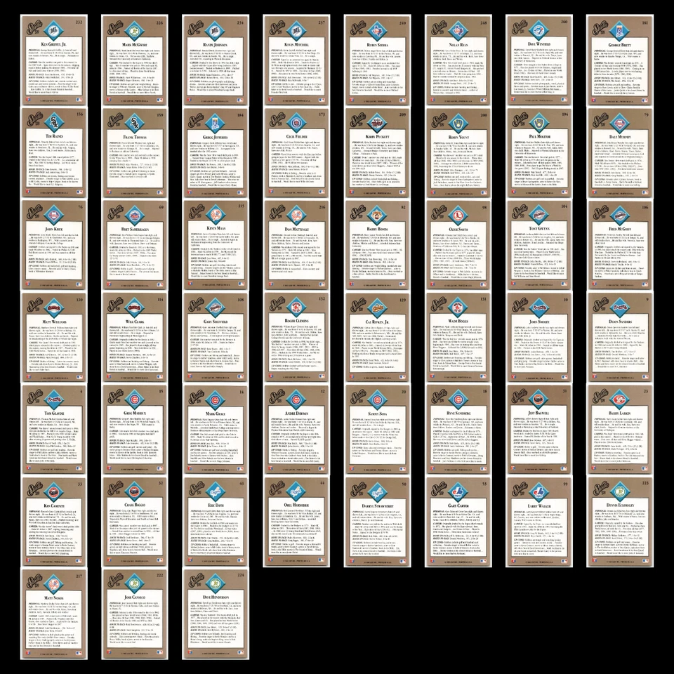 1992 年工作室套装 51 张棒球卡 Ken Griffey Jr. 西雅图水手队近乎完好美国职棒大联盟套装 — 第 2/4 张图片